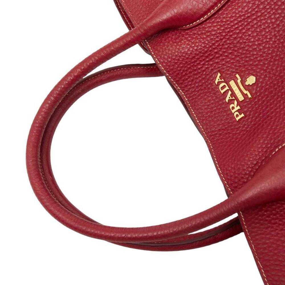 PRADA Red Leather Shoulder Bag - Picture 10 of 15